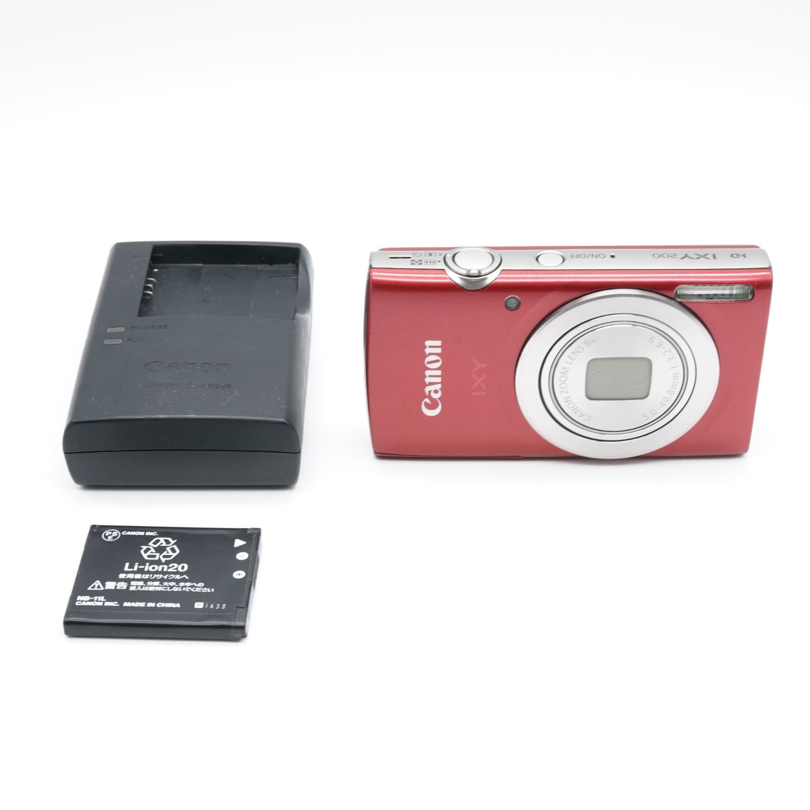 超極上 キヤノン CANON IXY200 レッド