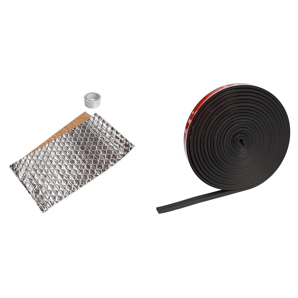 新品 【セット買い】 エーモン(amon) 静音計画 エンジンルーム静音シート ミニバン用 約450×1500mm 厚さ約4mm 4817 + 静音計画 風切り音防止テープ サイドボディ リアハッチ用 約5m EPDM 黒 4818