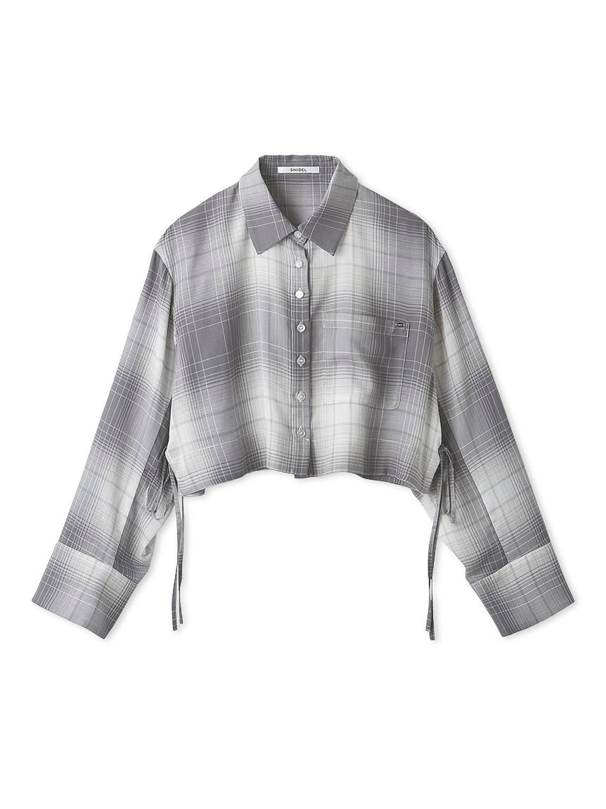新品 [スナイデル] クロップドシャツ SWFB263324 レディース CHECK F