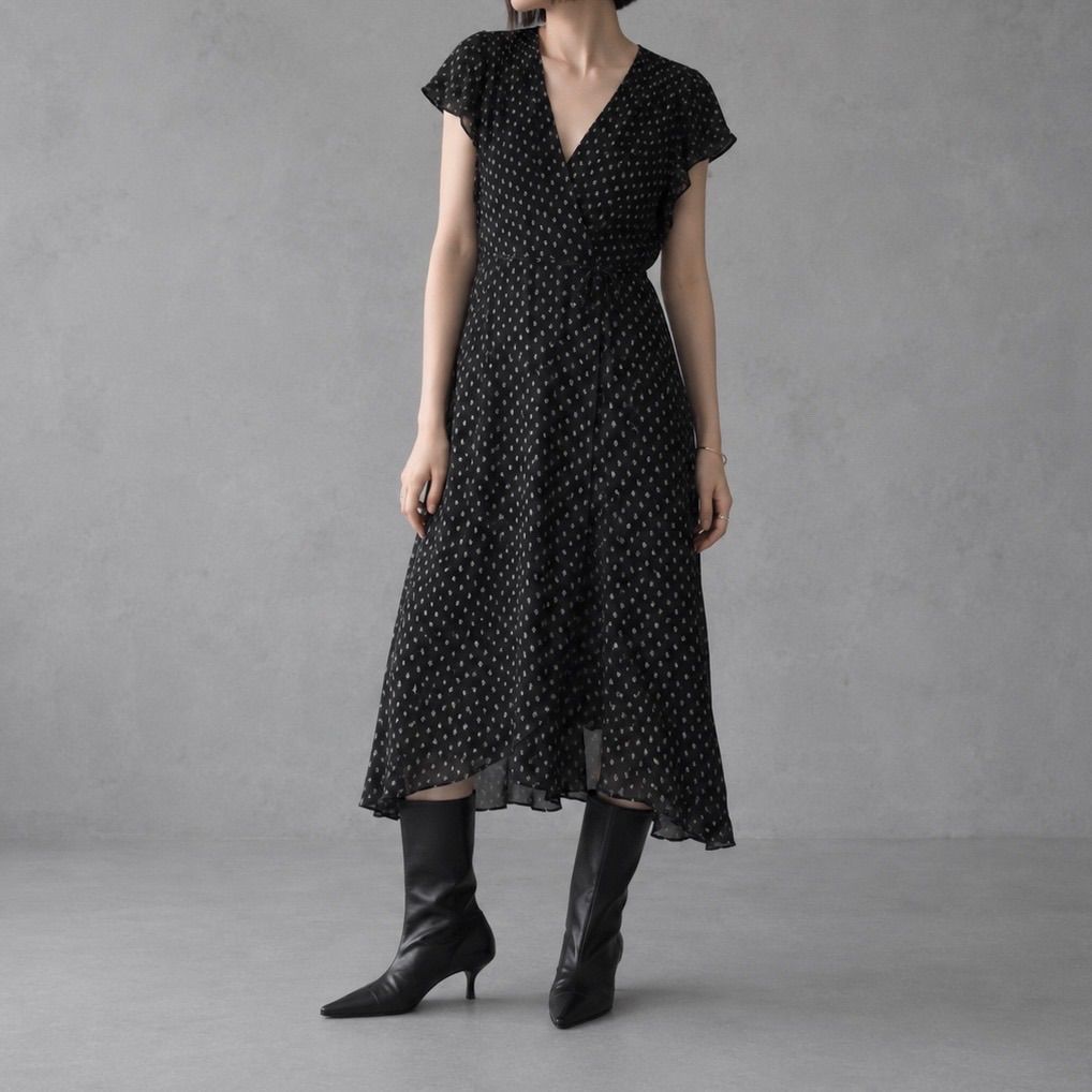 DKNY / black silk one-piece dress - メルカリ