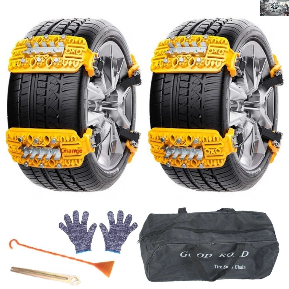 8個入り スノーチェーン ウレタンチェーン 車用冬ホイールブレスレット SUV 車用滑り止め用ホイールチェーン 165-265mmタイヤ対応カスタム