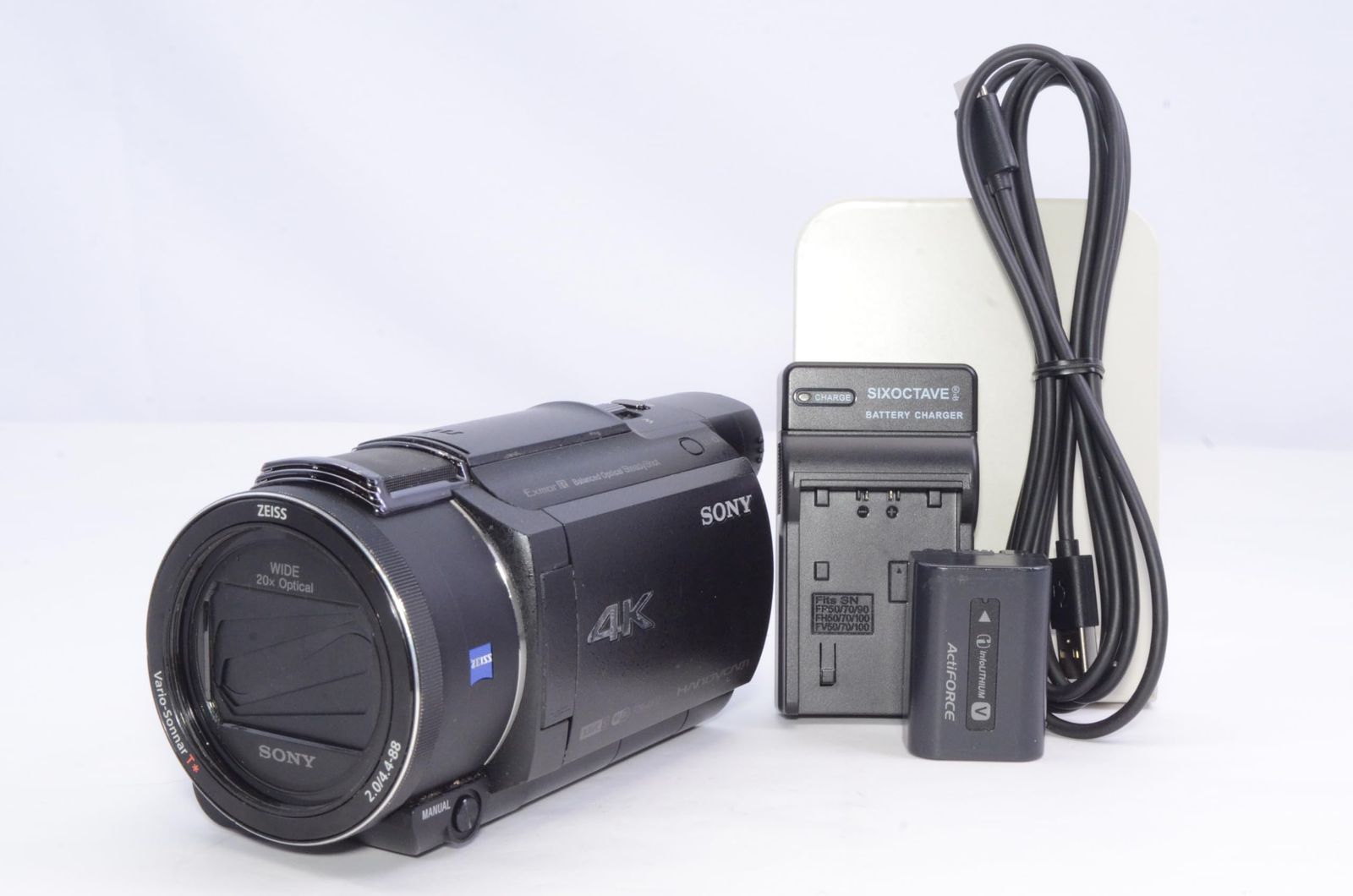 SONY 4K ビデオカメラ Handycam FDR-AX60 ブラック 内蔵メモリー64GB 光学ズーム20倍 空間光学手ブレ補正 FDR-AX60