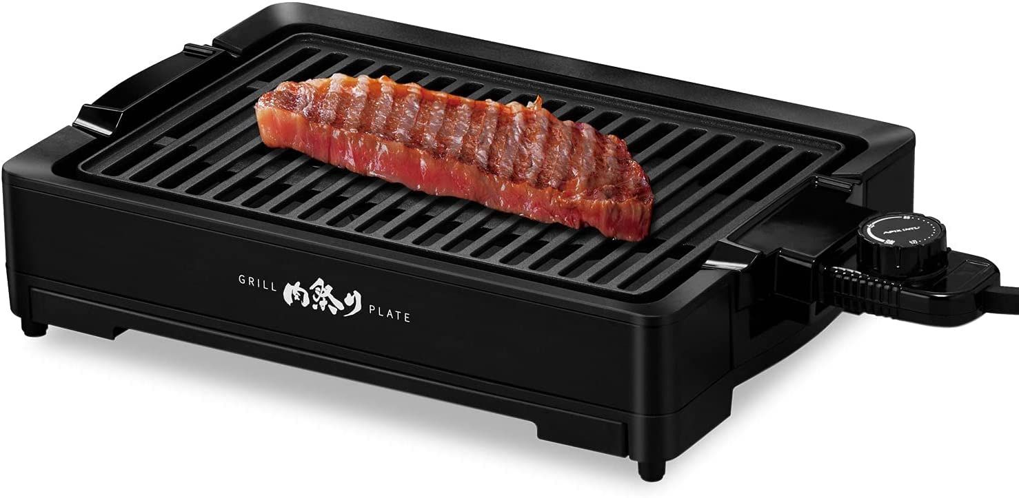 【プラス30日延長保証カード付き】アピックス 焼き肉プレート 煙が出にくい フッ素加工 一人用 焼肉ロースター 減脂 ヘルシー グリル 一人焼肉 肉祭り★ 10ea71da