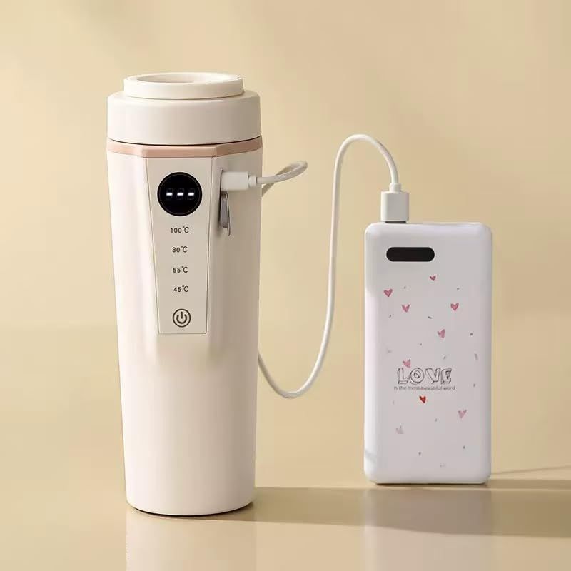 【特価商品】40℃/55℃/80℃/100℃温度調節 12V車用 USBケーブル保温 2way給電 シガーライター加熱 長距離ドライブ 電気保温カップ 宿泊 小型 トラベル 車用湯沸かしケトル 出張 ポータブル電気ケトル 車中泊 車載電気ケトル 日本語取扱説明