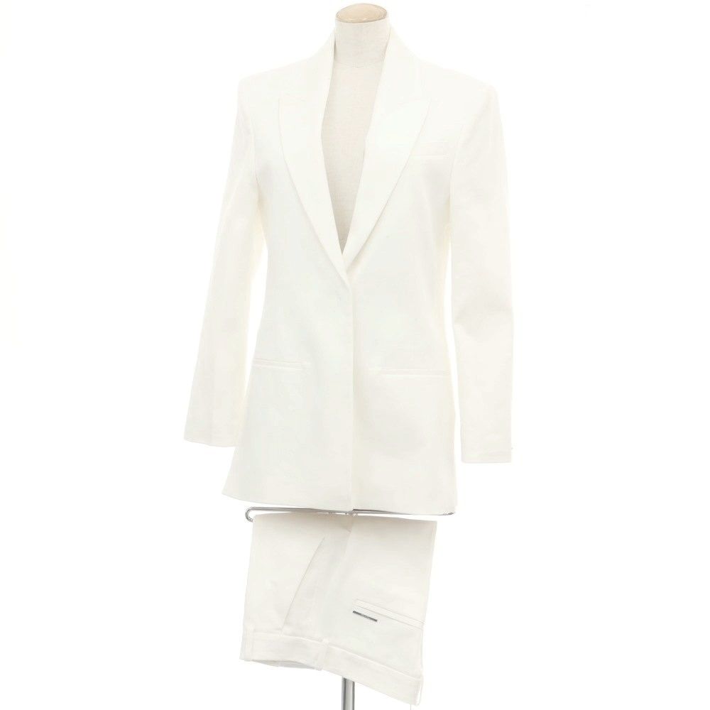 【中古】カルバンクライン Calvin Klein 2024年春夏 ツイルストレッチコットン セットアップ ホワイト【サイズ34/36】【レディース】