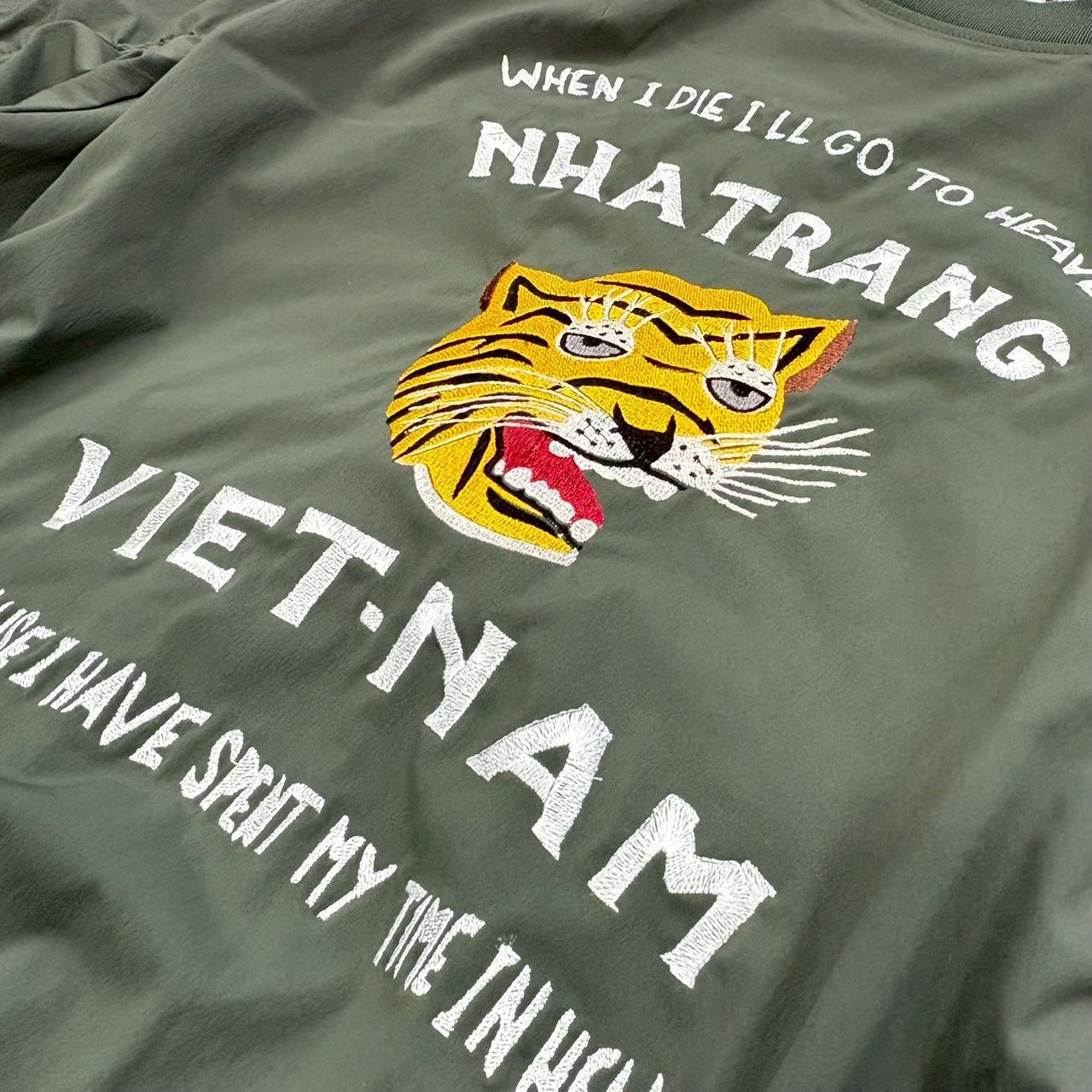 新品◎福×スカル×VIETNAM刺繍【フライト ジャケット】MA-1ミリタリー