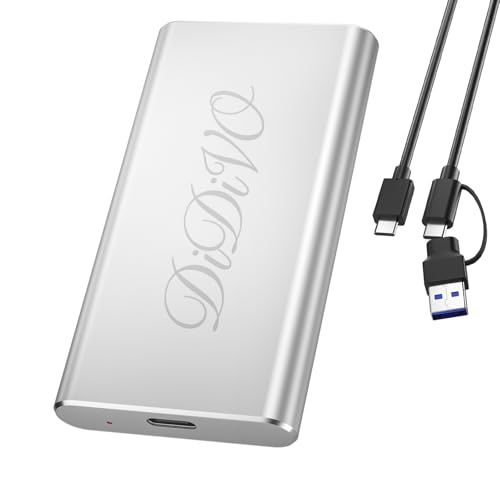 外付けSSD 512GB、最大460MB/s・USB-C/A 2 in 1ケーブル＆ストラップ付属、ポータブルSSD小型軽量アジュバント4K ProRes HDR対応iPhone 17 Pro MAX/スマホ/タブレット/ノートPC★m c629dd47