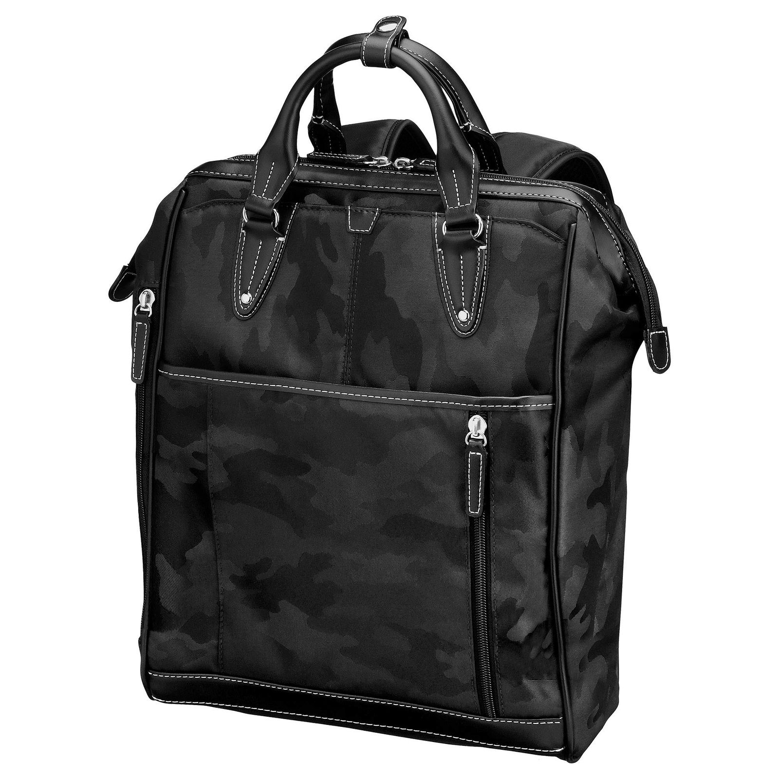新品 [ハクバ]Fineseed TOKYO ビジネスリュック BBP1713 A4サイズ対応 16インチPC対応 大きく開く口枠仕様の開閉仕様 カジュアルスタイル 通勤 普段使い ブラックカモ