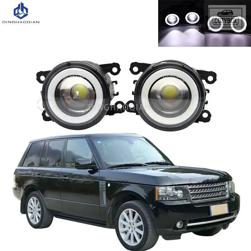 2個 車用 フォグランプ LED エンジェルアイ DRL デイタイムランニングランプ H11 12V