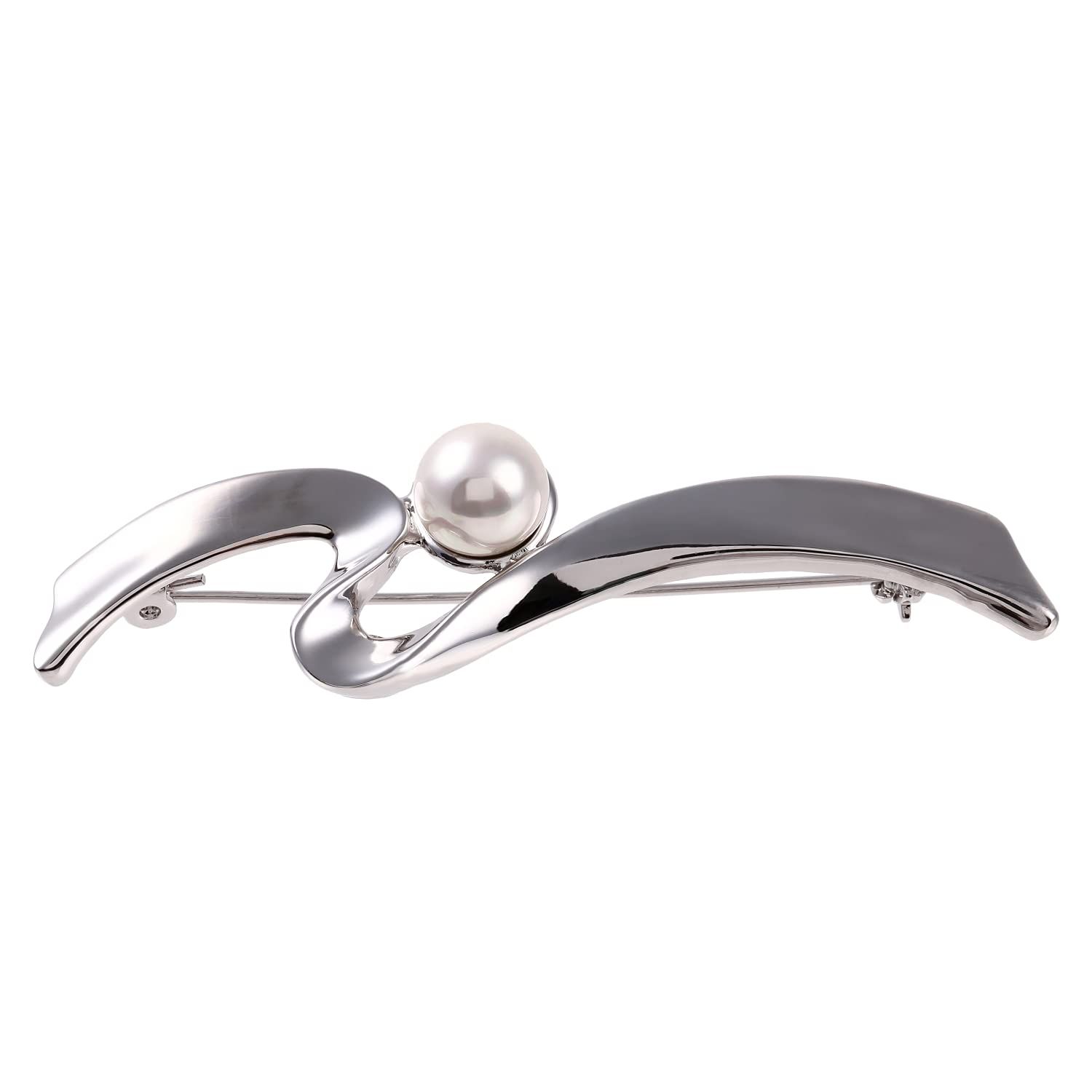 【桂由美プロデュース】 パール ブローチ Yumi sienne 10mm 人気 レディース 冠婚葬祭 おしゃれ シンプル 日本製 ホワイト