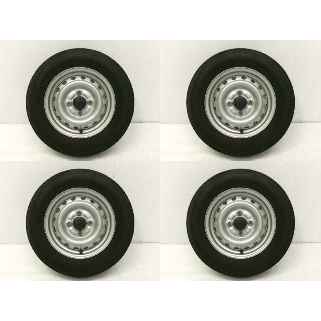 29年 ピクシス EBD-S500U (1) 純正 スチールホイール4本 12インチ 4J 4穴 145/80R12 209180 4838