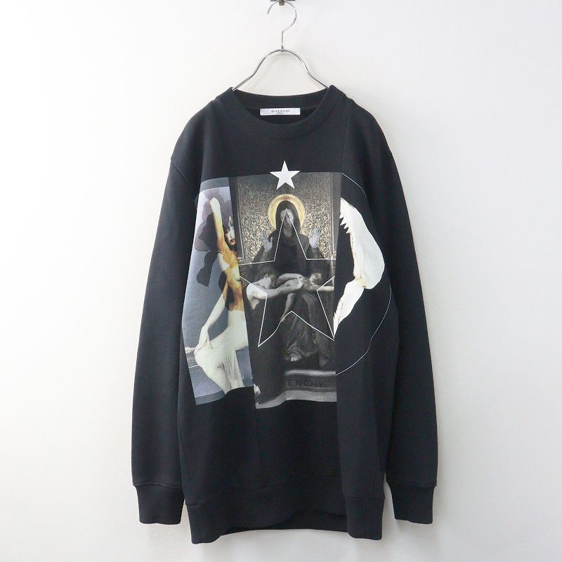 美品 JPタグ 2015AW GIVENCHY Maria Print Sweat XS black┃ジバンシィ マリアプリント オーバーサイズ スウェット//【2400015037523】 28,793円