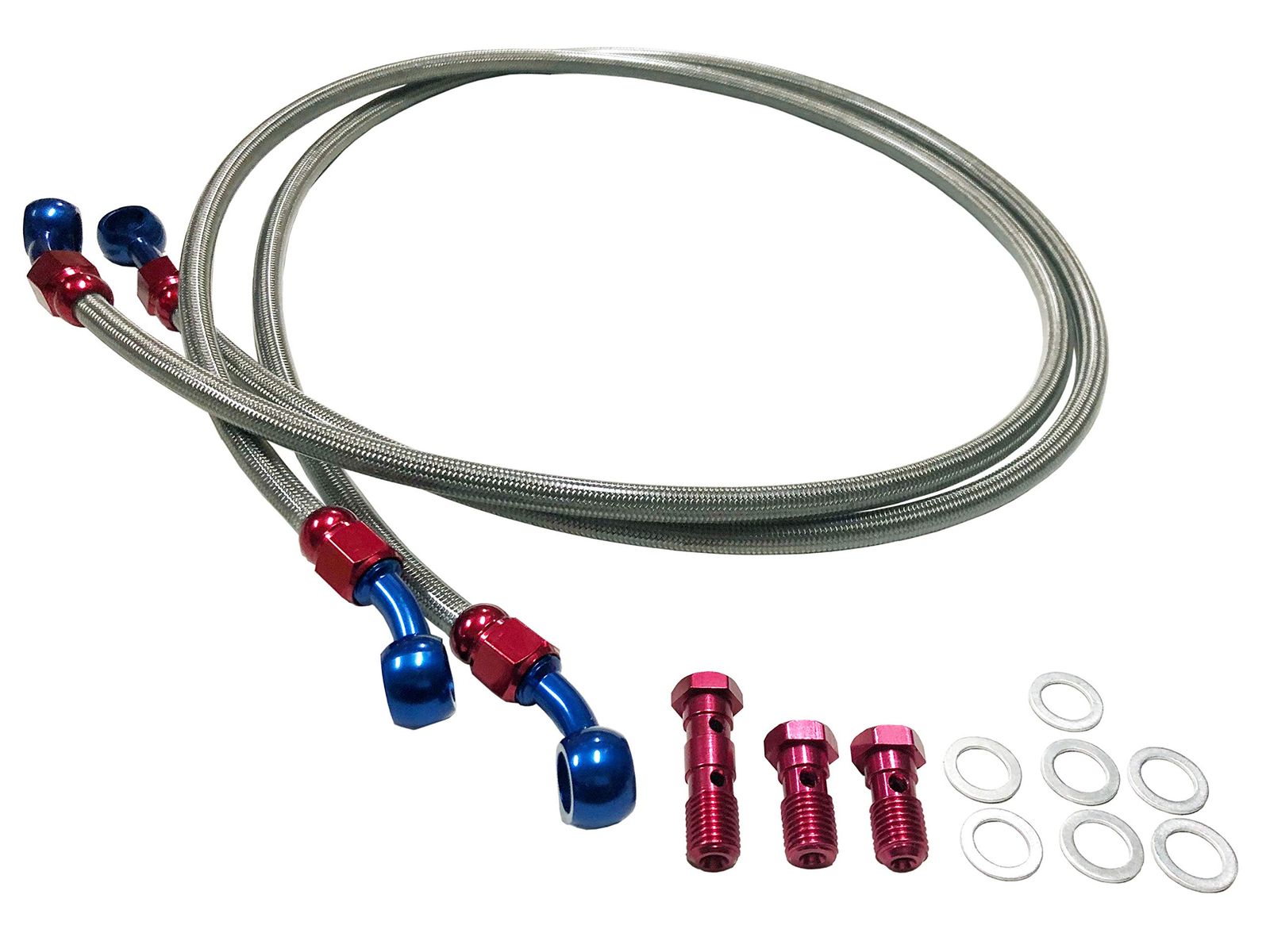 新品 アルキャンハンズ(ALCANHANDS)クリアメッシュフロントブレーキホースセットフロントダイレクト ER-6n(2006-2008) STD