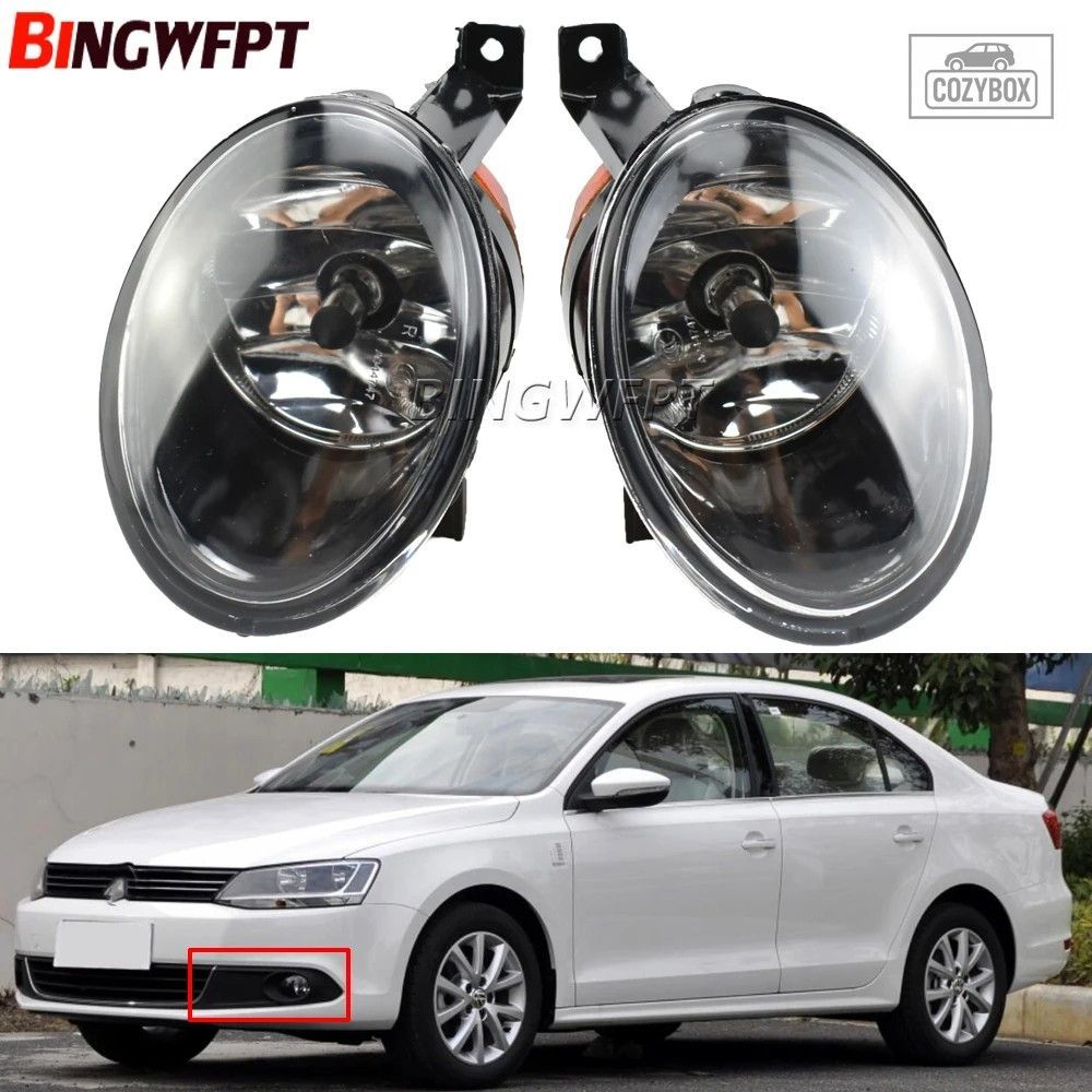 2個ハロゲン フォグランプ VW ゴルフ6 ジェッタ6 キャディ 10-14 トゥーラン 11-15
