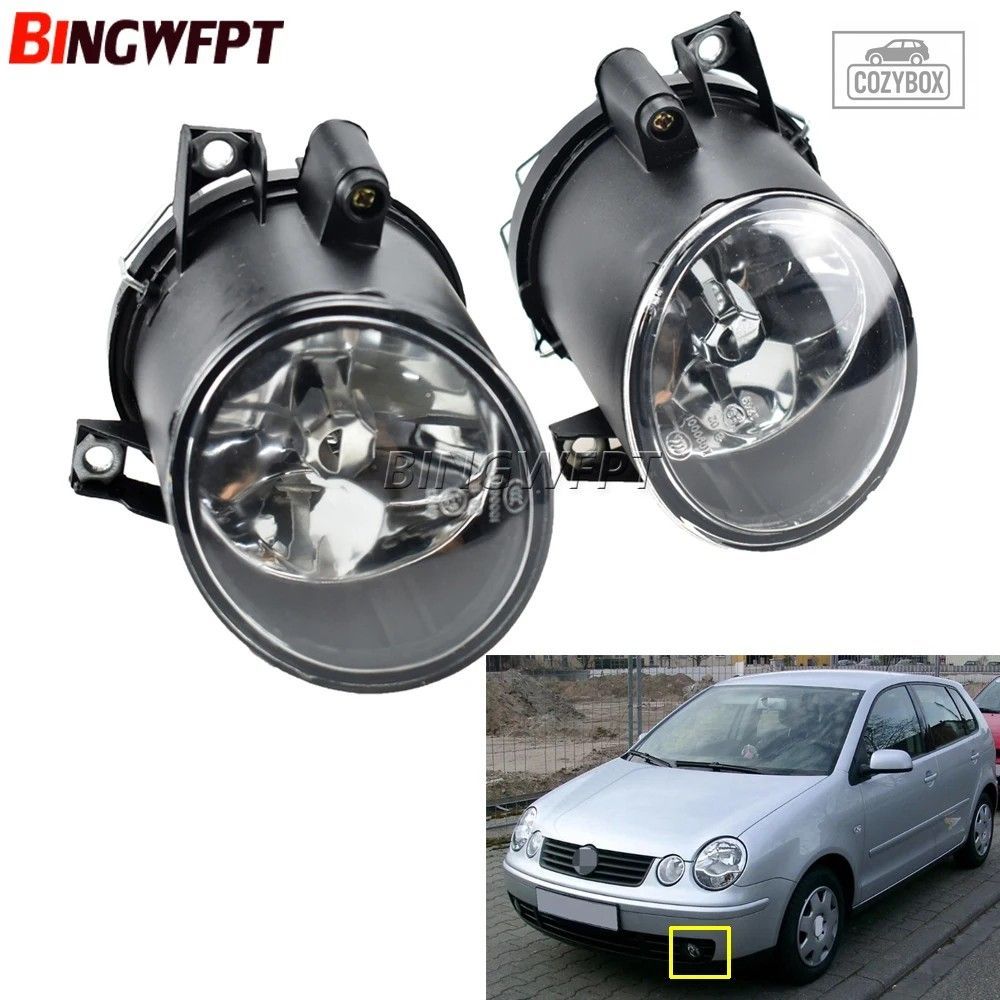2個 ハロゲンフロント フォグランプ VW ポロ 9N MK4 2001/2002/2003/2004/2005 アンダ