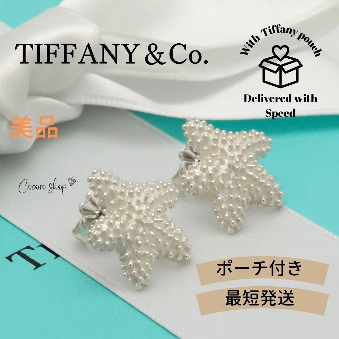 【美品】ティファニー TIFFANY&Co. ビーズ スター フィッシュ スタッド ピアス AG925