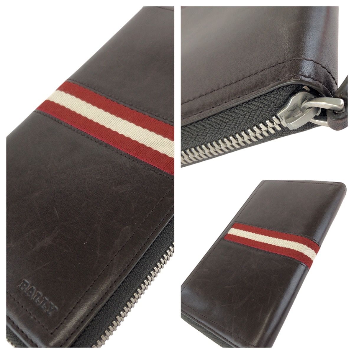BALLY バリー トレインスポッティング ブラウン シルバー金具 レザー