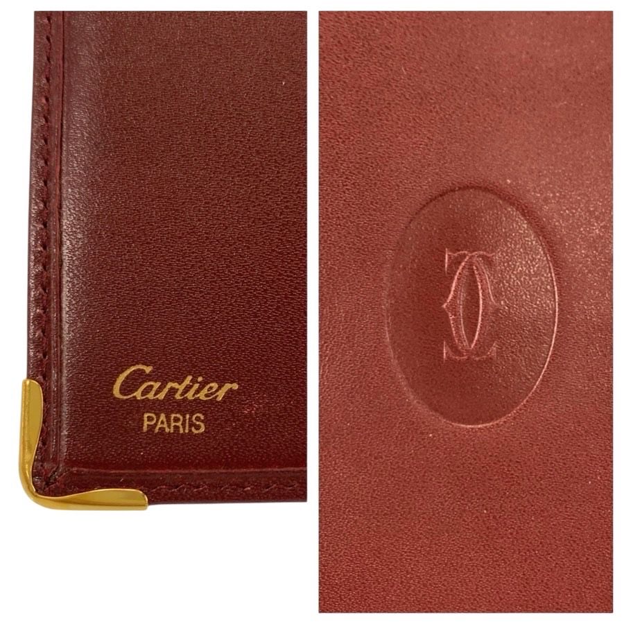 CARTIER カルティエ マストライン ボルドー ゴールド金具 レザー 長
