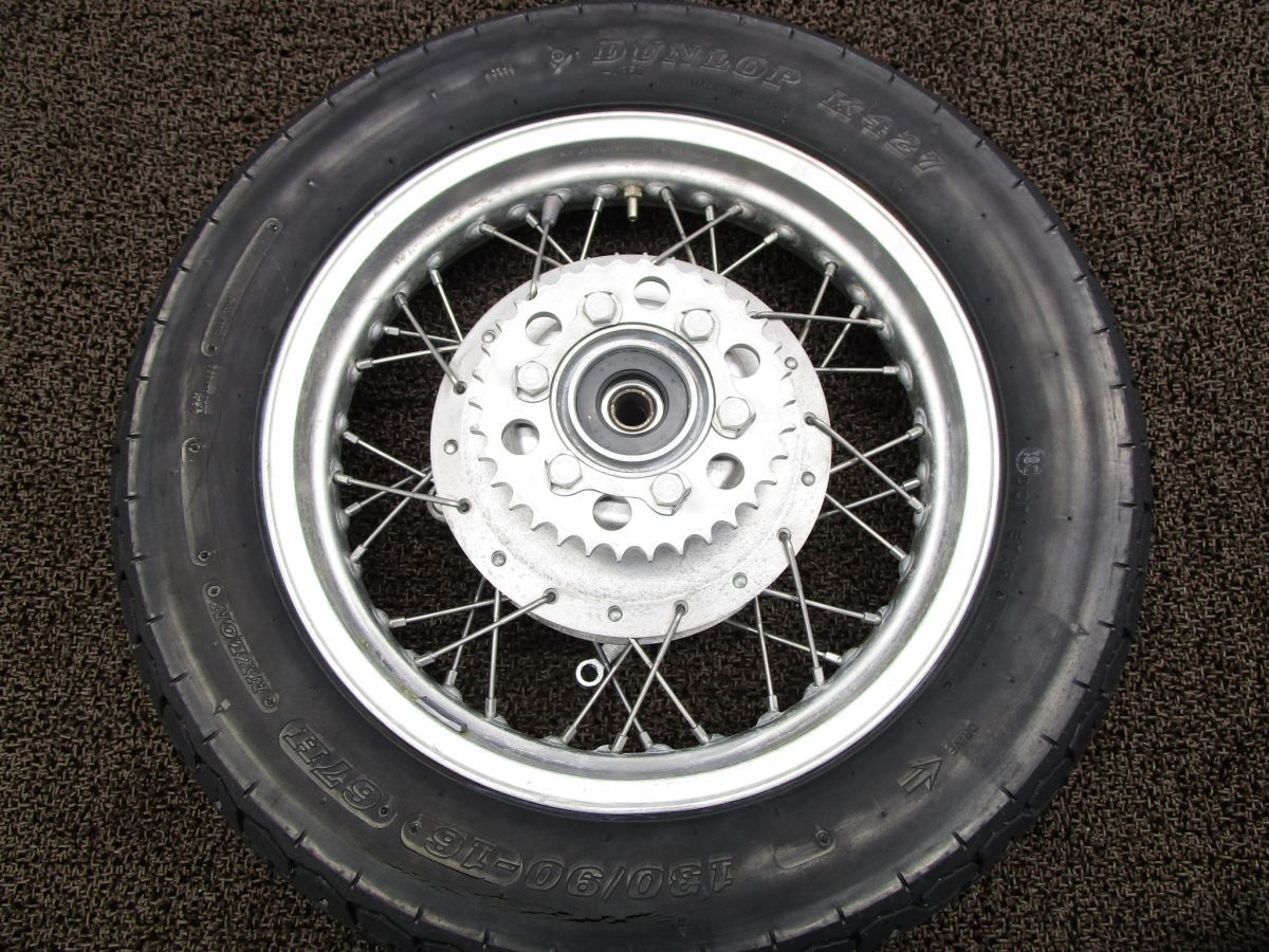 XS650 Spl タカサゴ リアホイール スプロケット □B8624！ブレーキドラム 447 ヤマハ 【 477 】 キャブ車 動画有