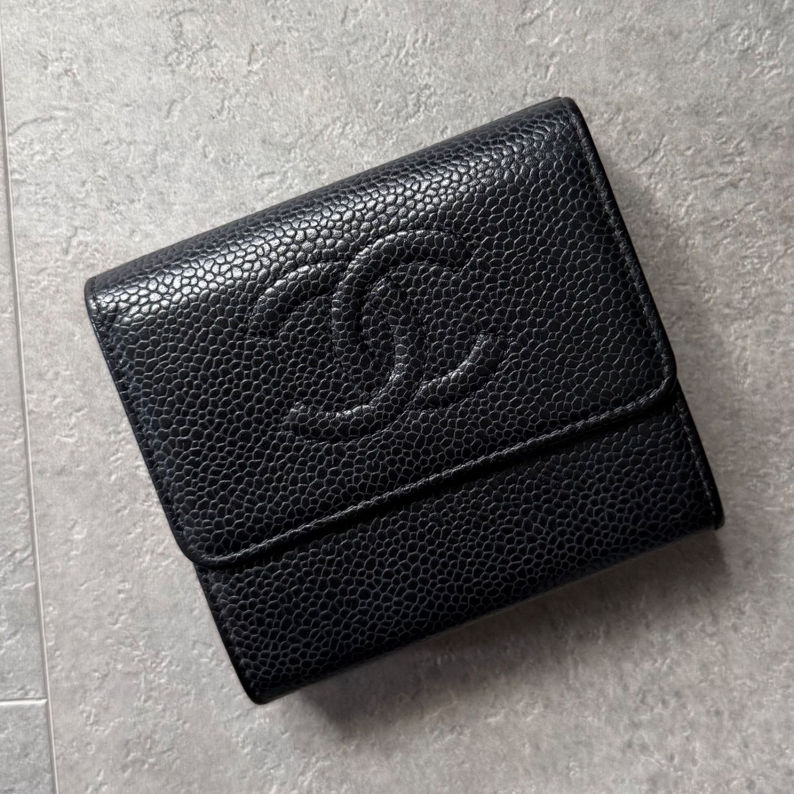 CHANELタイムレスCCウォレット CHANEL シャネル タイムレスCC 二つ折り財布 キャビアスキン
