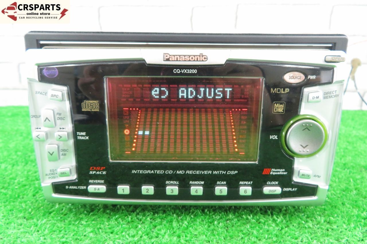 パナソニック CQ-VX3200D CDMDデッキ スペアナ 送料込 パナソニック [CQ-VX3200D] ジャンク 2DIN オーディオ CD MD デッキ