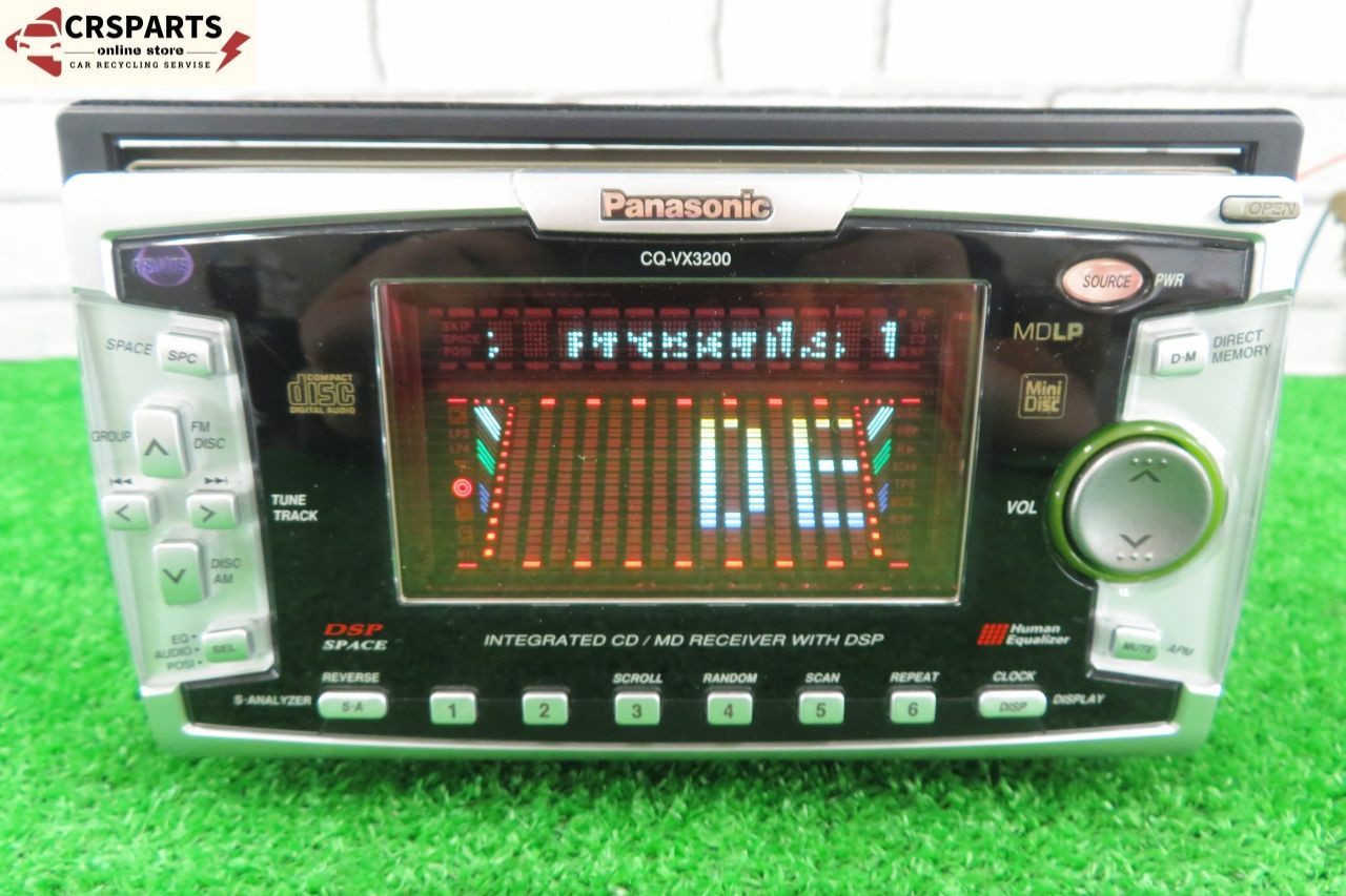 パナソニック [CQ-VX3200D] ジャンク 2DIN オーディオ CD MD デッキ