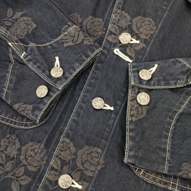 ジャケット・アウター Needles COVERALL 10OZ DENIM ROSEJQ PU199 Needles COVERALL 10OZ DENIM ROSEJQ PU199 デニムジャケット フラワー