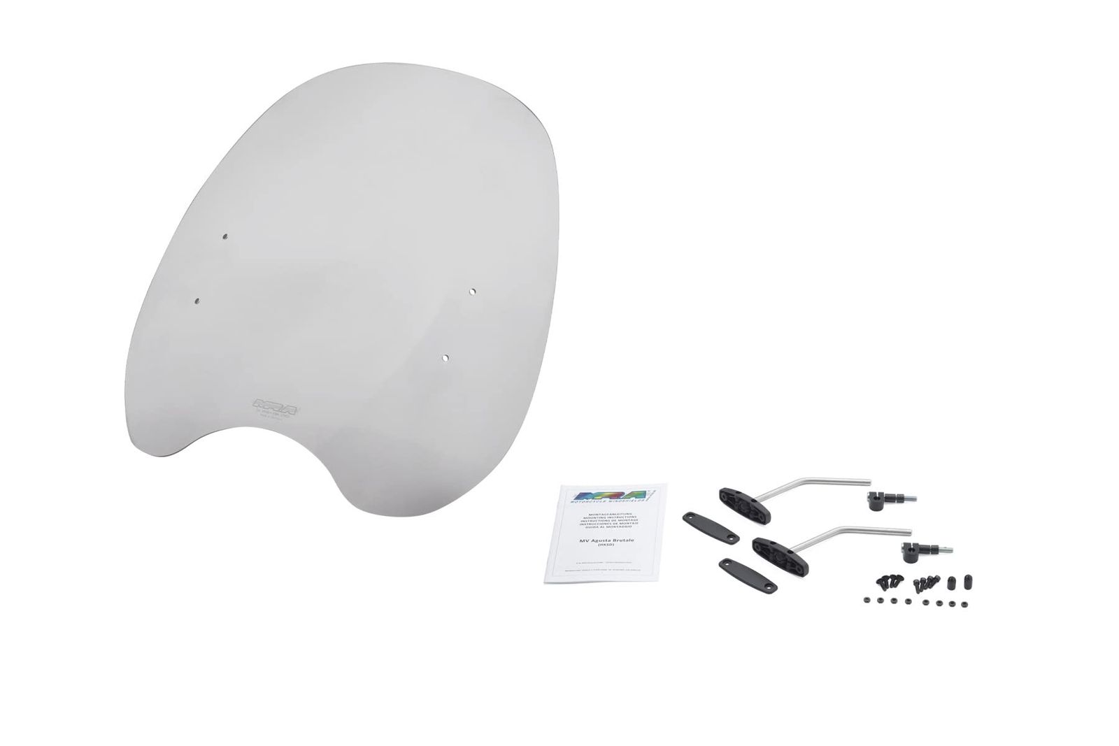 新品 MRA(エムアールエー) スクリーンセット カスタム スモーク 汎用ハンドルポストマウントキット付 SET-HKSD-MCU-S