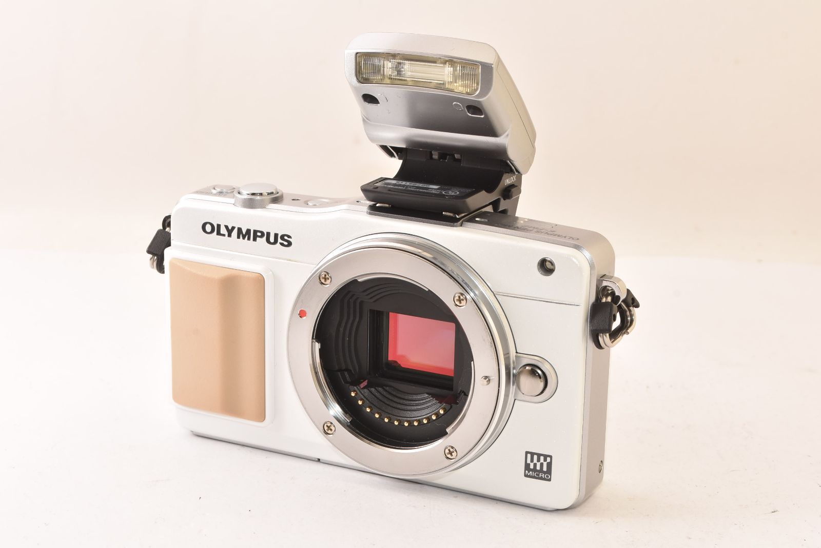 OLYMPUS オリンパス PEN Mini E-PM2 ボディ ホワイト フラッシュ付き