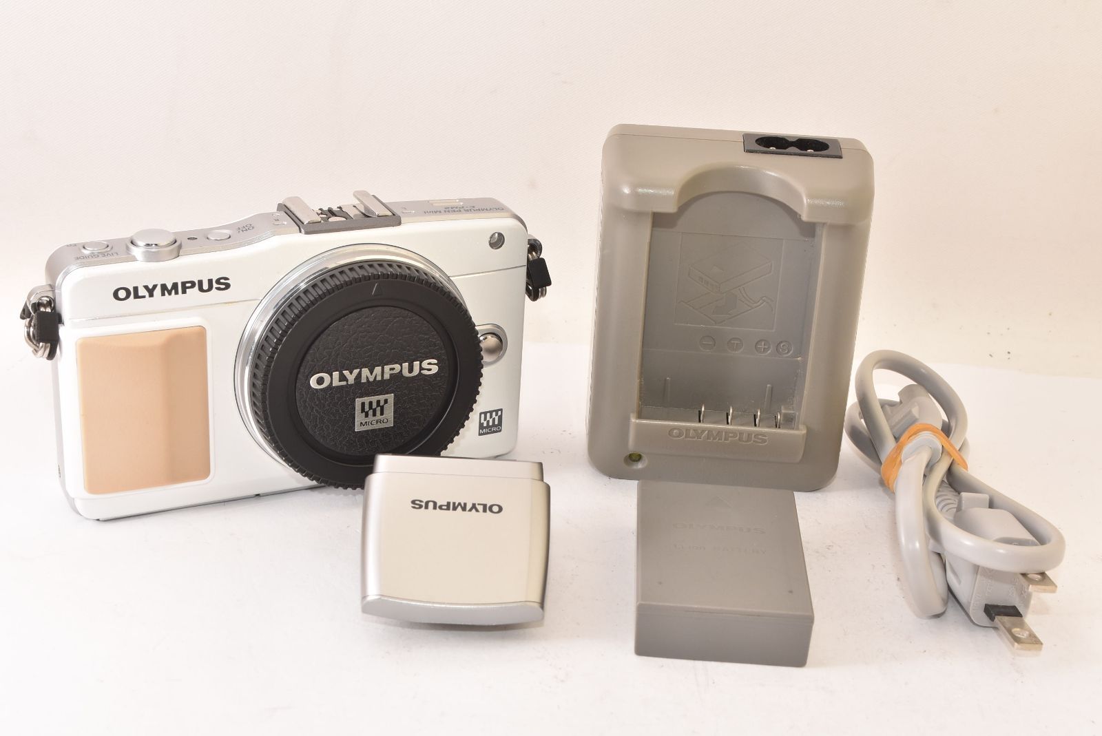 OLYMPUS オリンパス PEN Mini E-PM2 ボディ ホワイト フラッシュ付き