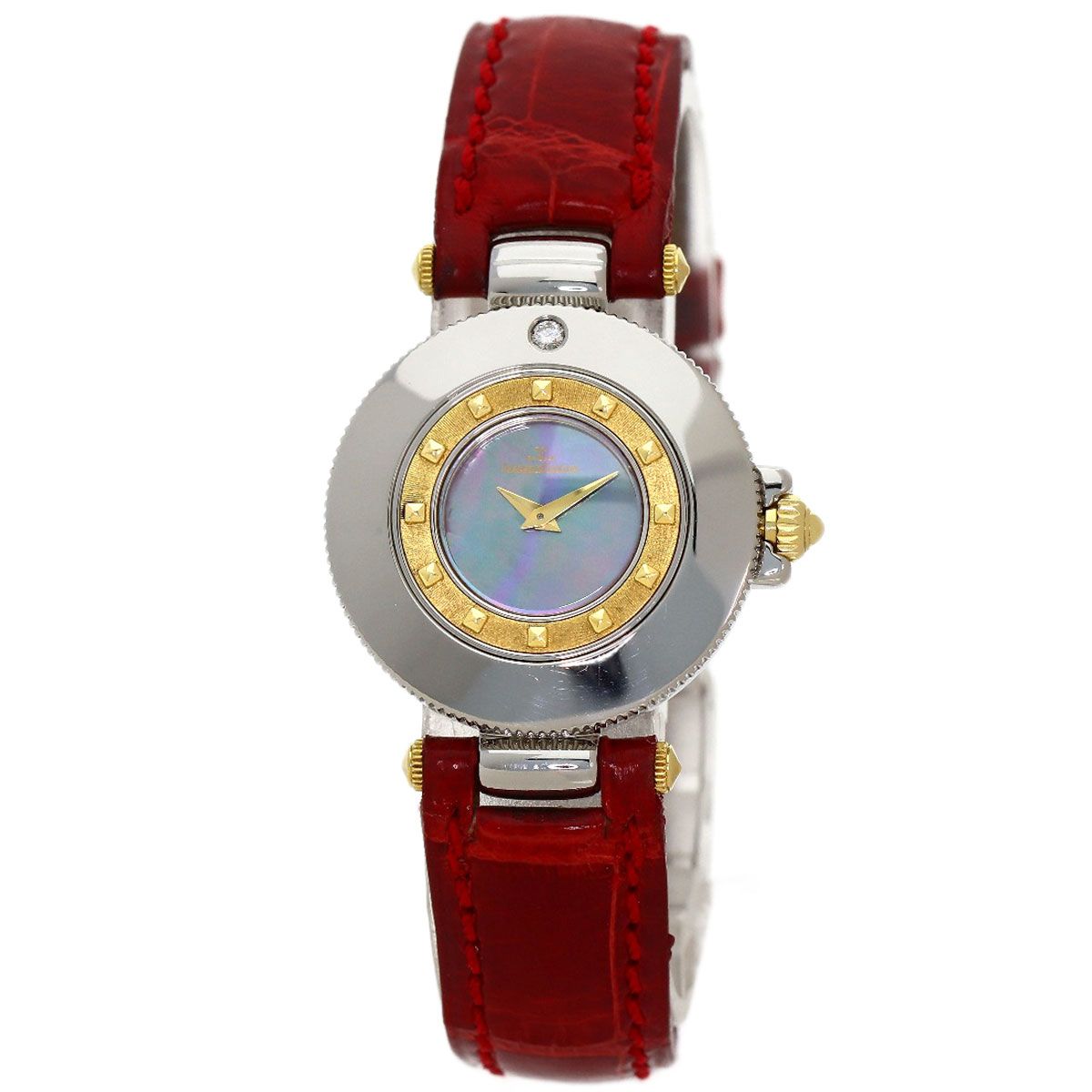 JAEGER-LECOULTRE ジャガー・ルクルト 441.5.01 ランデブー 1P ダイヤモンド 腕時計 SS クロコダイル レディース [中古]｜詳細画像