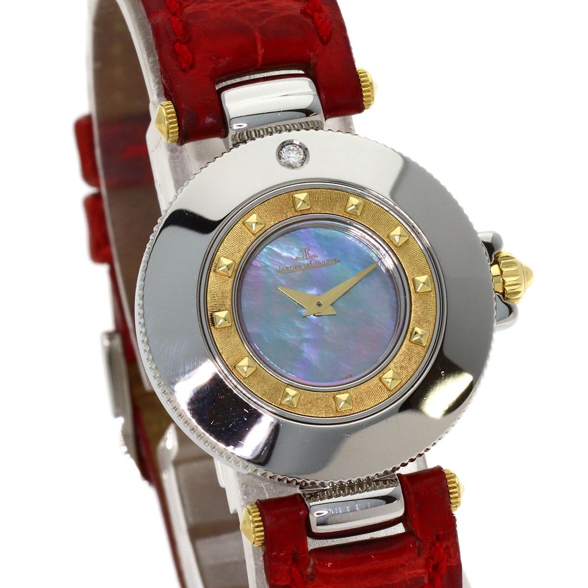 JAEGER-LECOULTRE ジャガー・ルクルト 441.5.01 ランデブー 1P ダイヤモンド 腕時計 SS クロコダイル レディース [中古]｜詳細画像