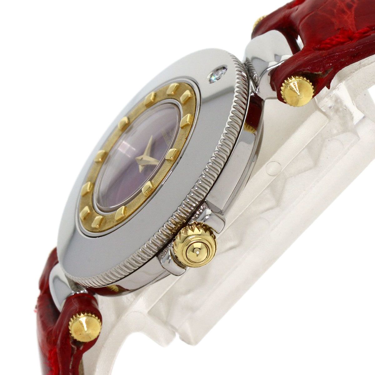 JAEGER-LECOULTRE ジャガー・ルクルト 441.5.01 ランデブー 1P ダイヤモンド 腕時計 SS クロコダイル レディース [中古]｜詳細画像