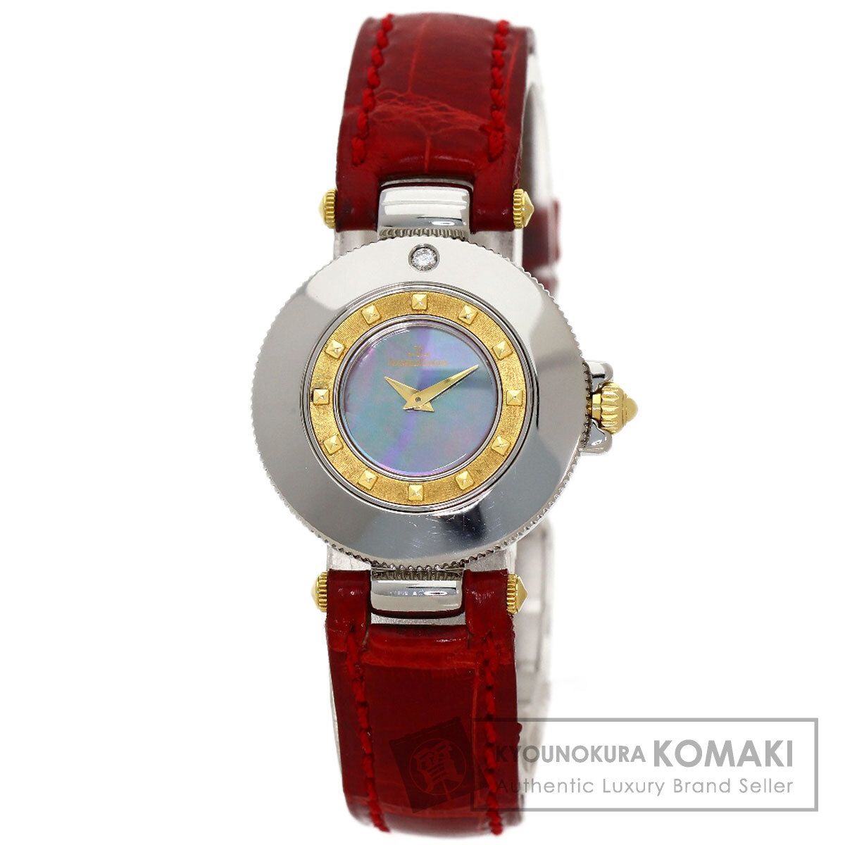 JAEGER-LECOULTRE ジャガー・ルクルト 441.5.01 ランデブー 1P ダイヤモンド 腕時計 SS クロコダイル レディース [中古]
