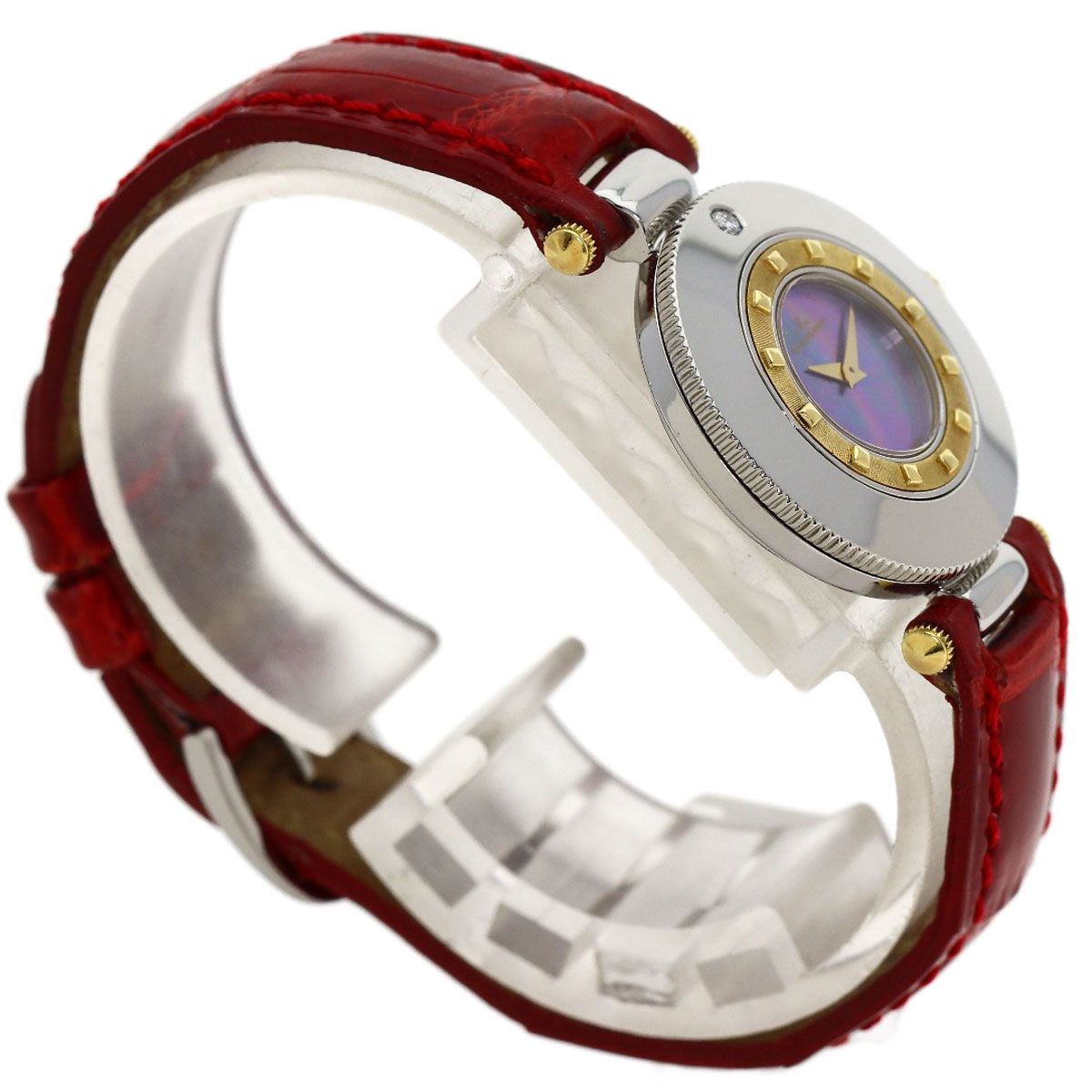 JAEGER-LECOULTRE ジャガー・ルクルト 441.5.01 ランデブー 1P ダイヤモンド 腕時計 SS クロコダイル レディース [中古]｜詳細画像