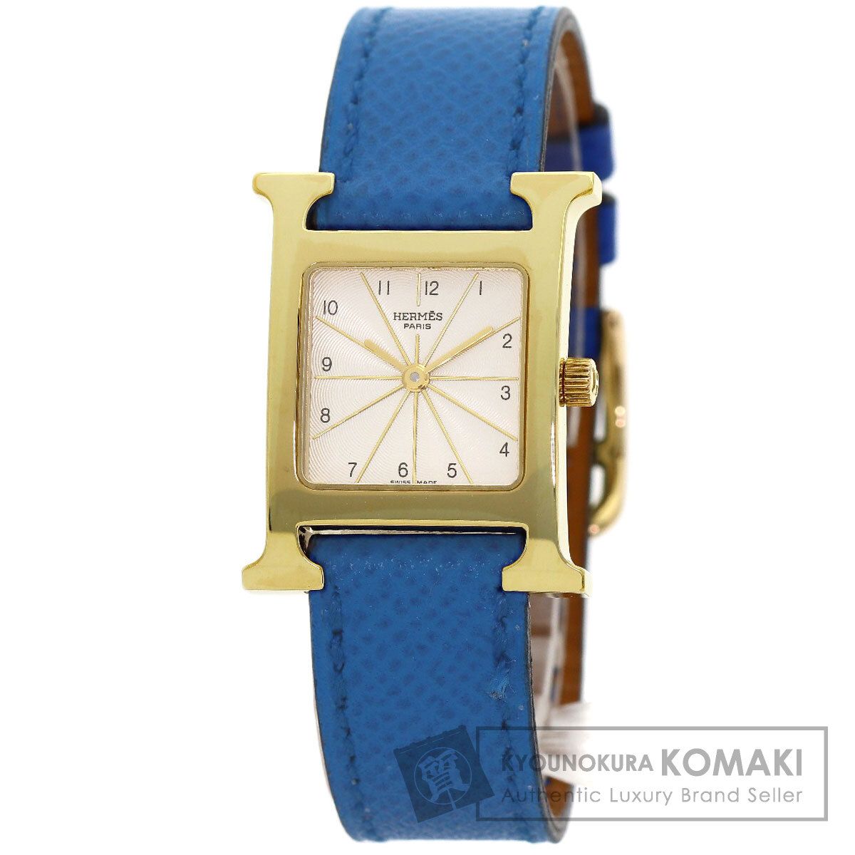 HERMES エルメス HH1.201 Hウォッチ 腕時計 GP 革 レディース [中古]