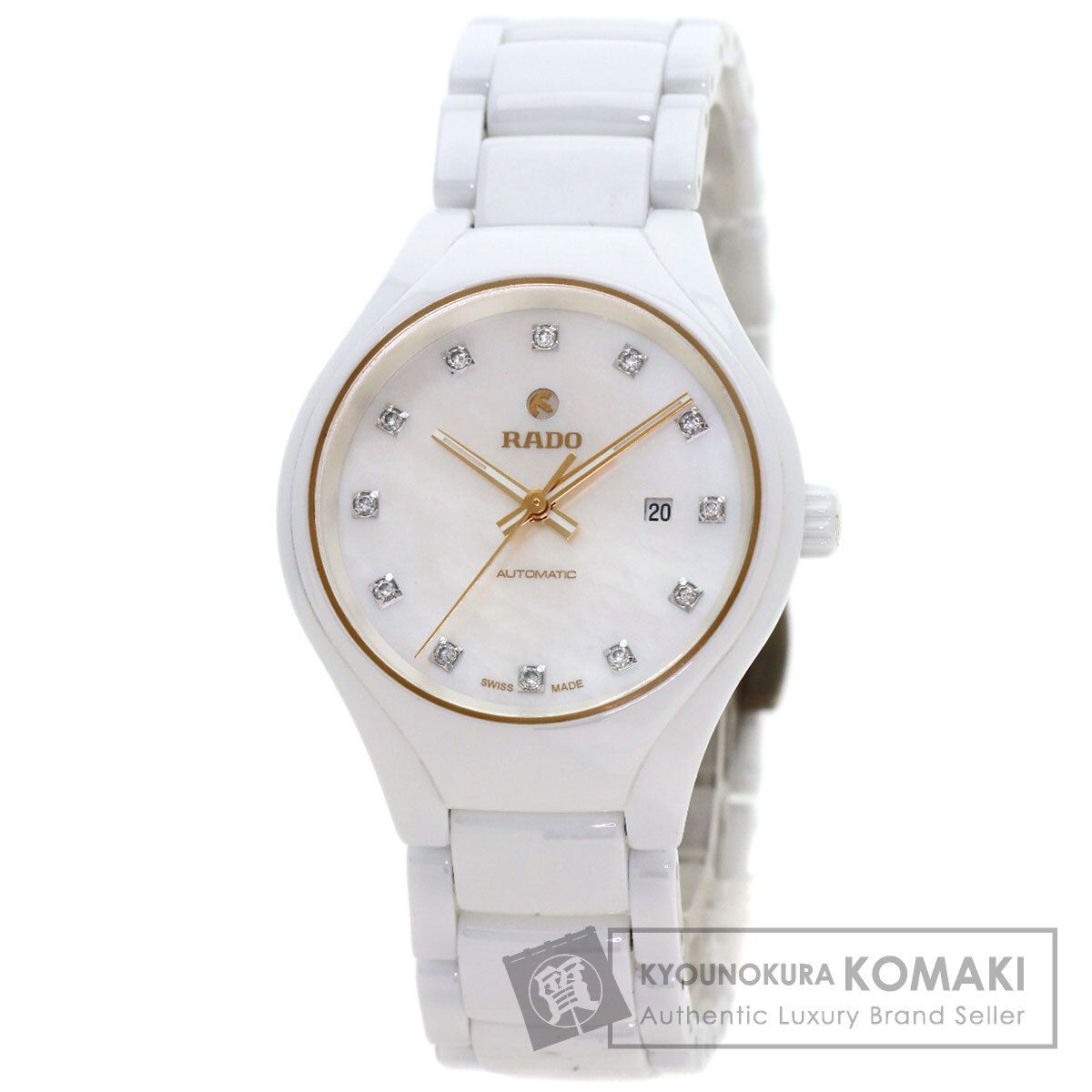 RADO ラドー 561.0244.3 トゥルー 12P ダイヤモンド 腕時計 セラミック セラミック レディース [中古]