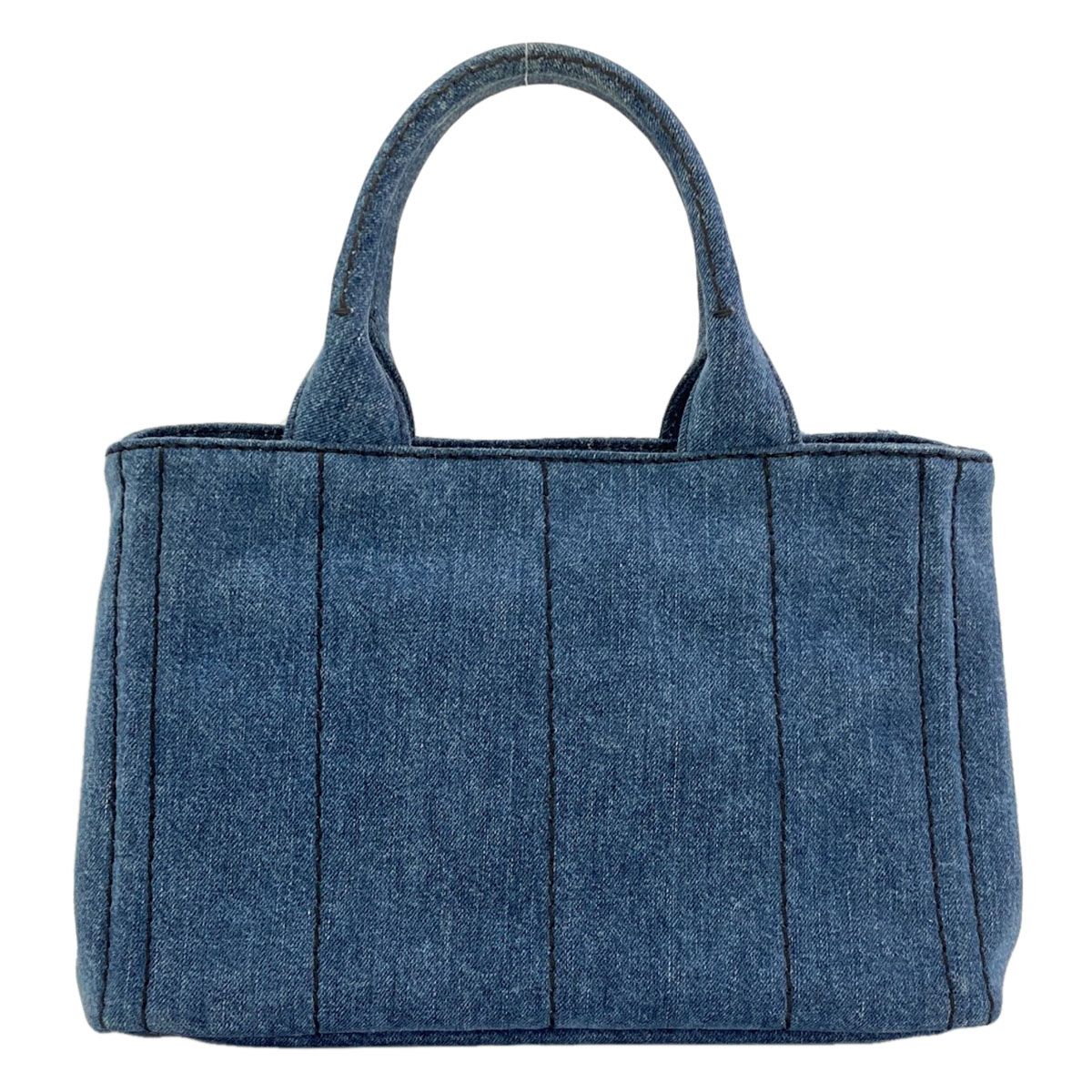 PRADA プラダ カナパミニ フラワー 2WAY ハンドバッグ デニム