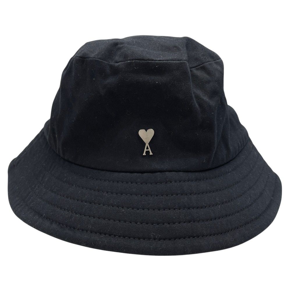 アミ パリス Ami Paris バケットハット 帽子 ハット UHA241AW0041 コットン ブラック (サイズ2) 洗練 上質 高級感 エレガント スタイリッシュ 定番 人気 実用的