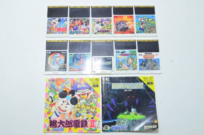 【送料無料】PCエンジン HuCARD ソフト 10本セット 桃太郎伝説II スーパー桃太郎電鉄 他　現状品