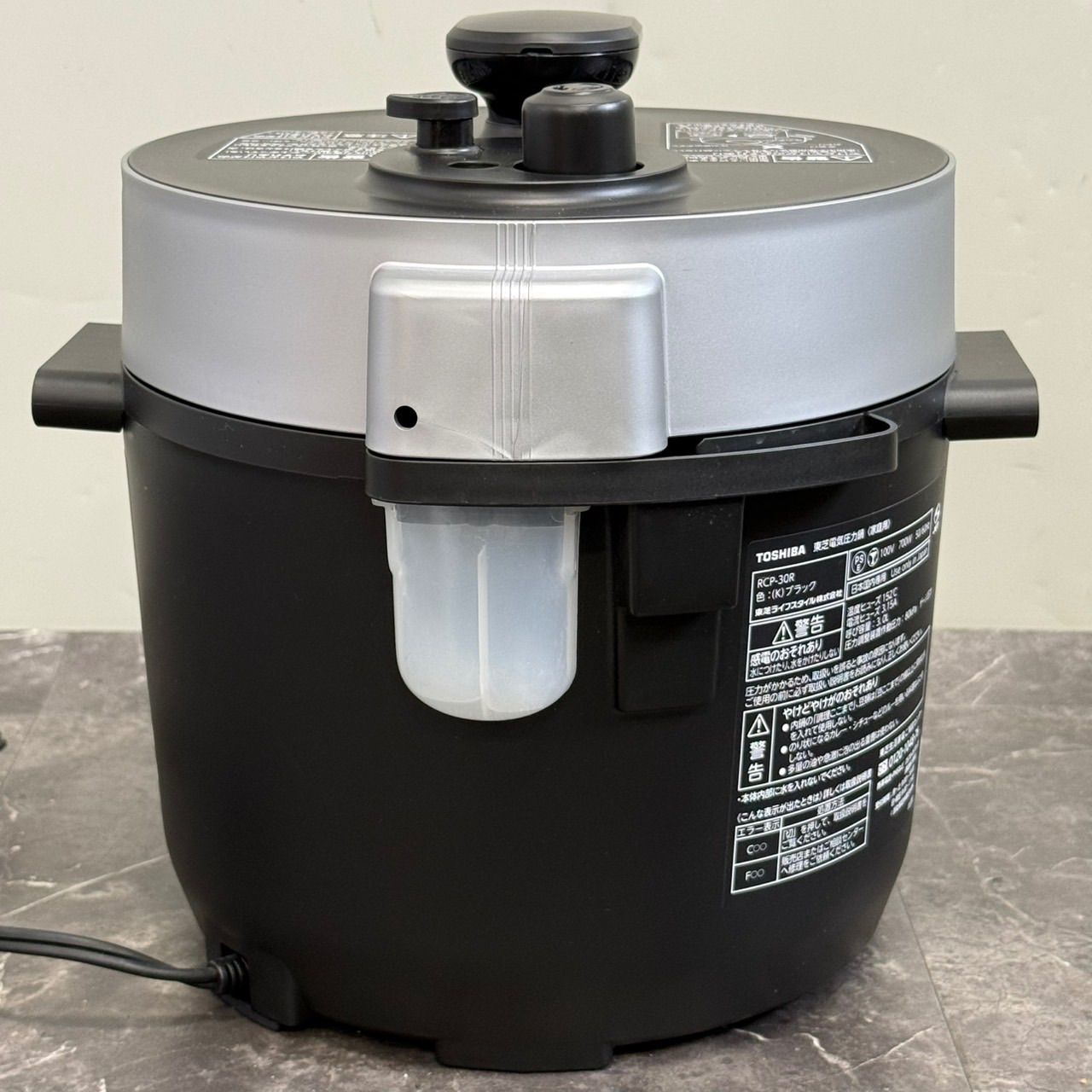 ◯送料込！2021年製 2021年製 TOSHIBA 東芝 電気圧力鍋 RCP-30R 3.0L ブラック 自動調理 動作品