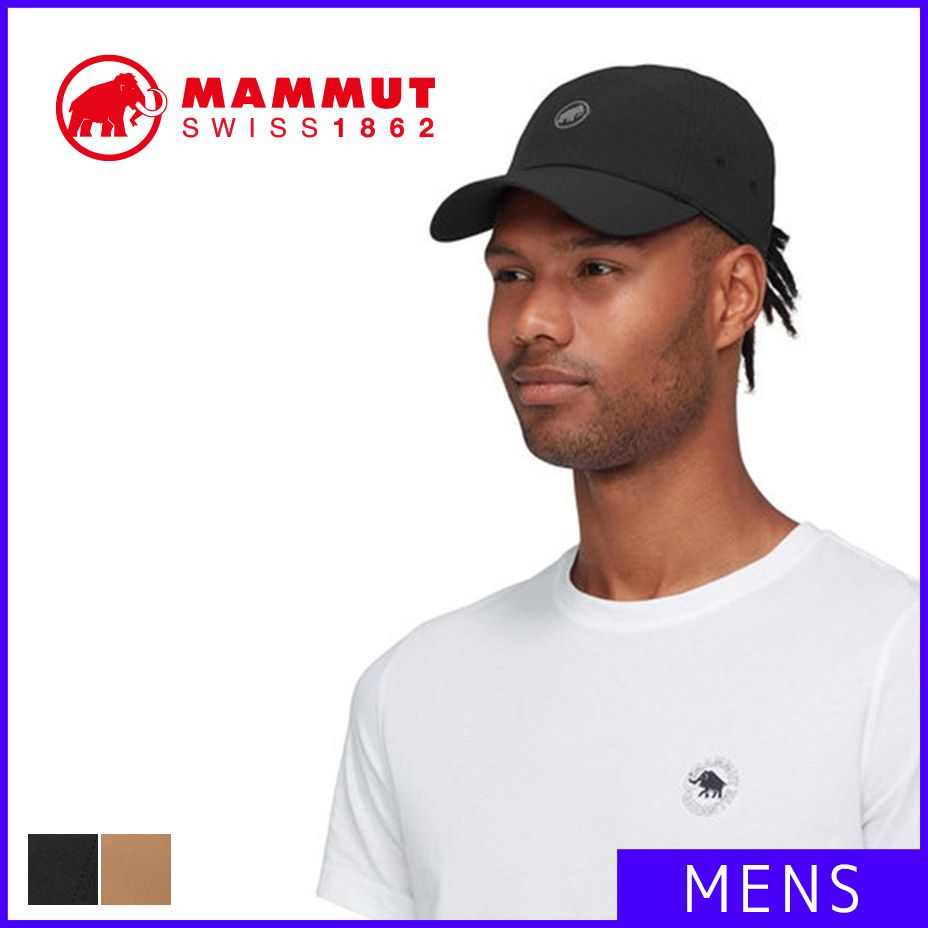 【新品・未使用】 キャップ メンズ MAMMUT マムート サン ピーク キャップ Sun Peak Cap 軽い 速乾 吸湿 ストレッチ おしゃれ 可愛い かっこいい 無地 帽子 ぼうし 0001(black) ブラック 黒 MMT-1191-01671
