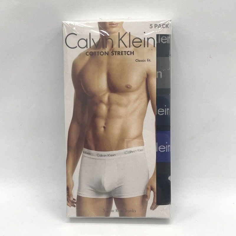 Calvin Klein カルバンクライン パンツ ショーツ 下着 Sサイズ 未開封 コットンストレッチ ローライズ トランクス 5枚パック ボクサーパンツ ★ SS907
