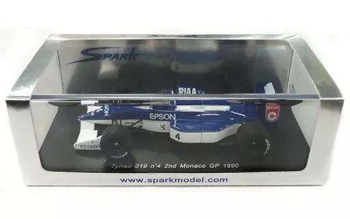 【中古】ミニカー 1/43 Tyrrell 019 2nd Monaco GP 1990 EPSON #4(ホワイト×ブルー) [S1698]