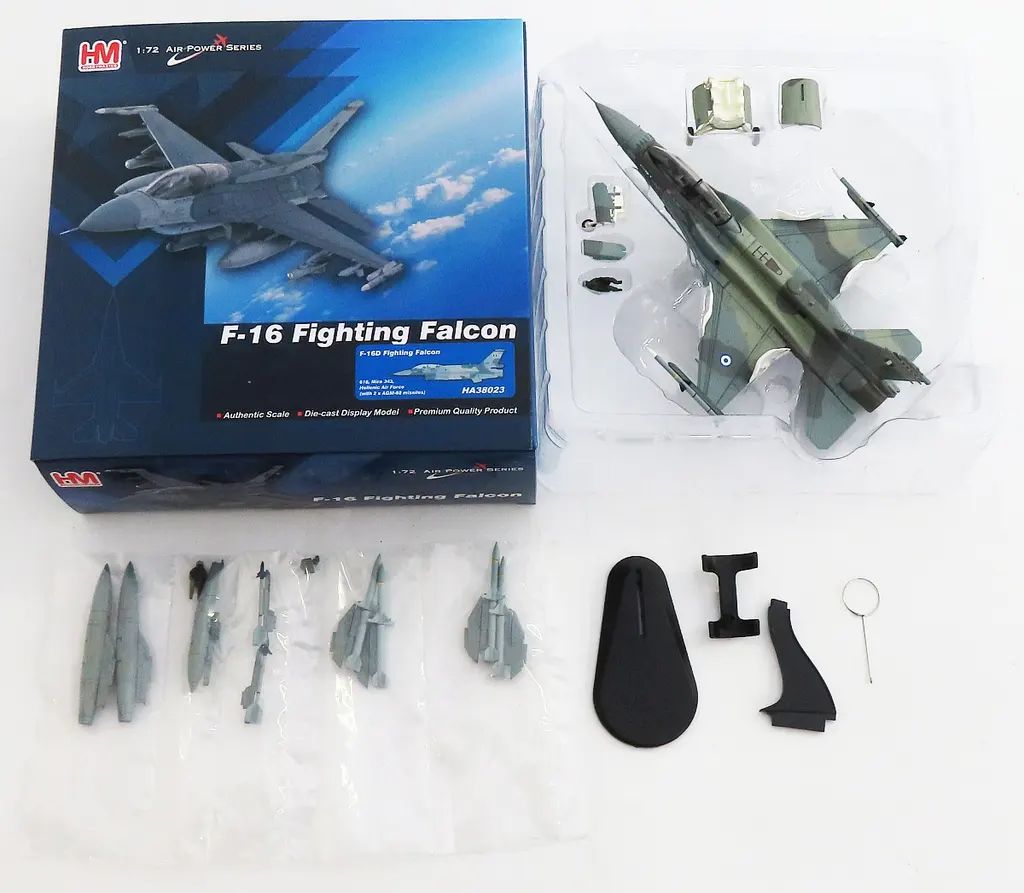 【中古】ミニカー 1/72 F-16D ”ギリシャ空軍第第343戦闘飛行隊 w/AGM-88” [HA38023]