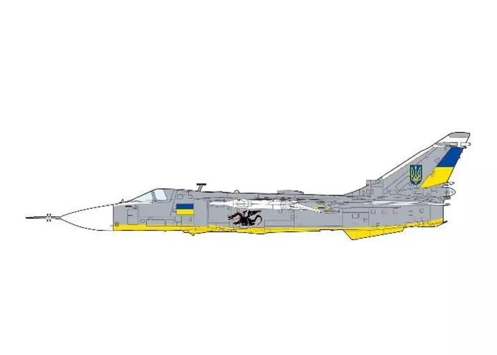 【中古】ミニカー 1/72 SU-24M ウクライナ空軍 Ukraine War 2023 [JCW-72-SU24-001]