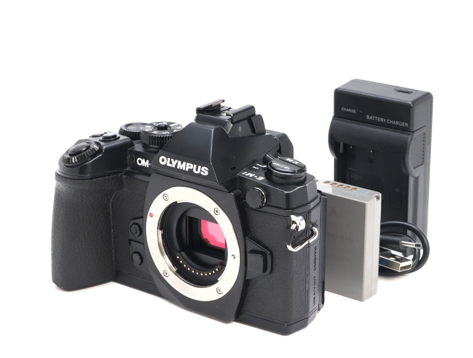 AB (良品) OLYMPUS オリンパス OM-D E-M1 ボディ ブラック シャッター数 18,733枚 初期不良返品対応 66-176 28,656円