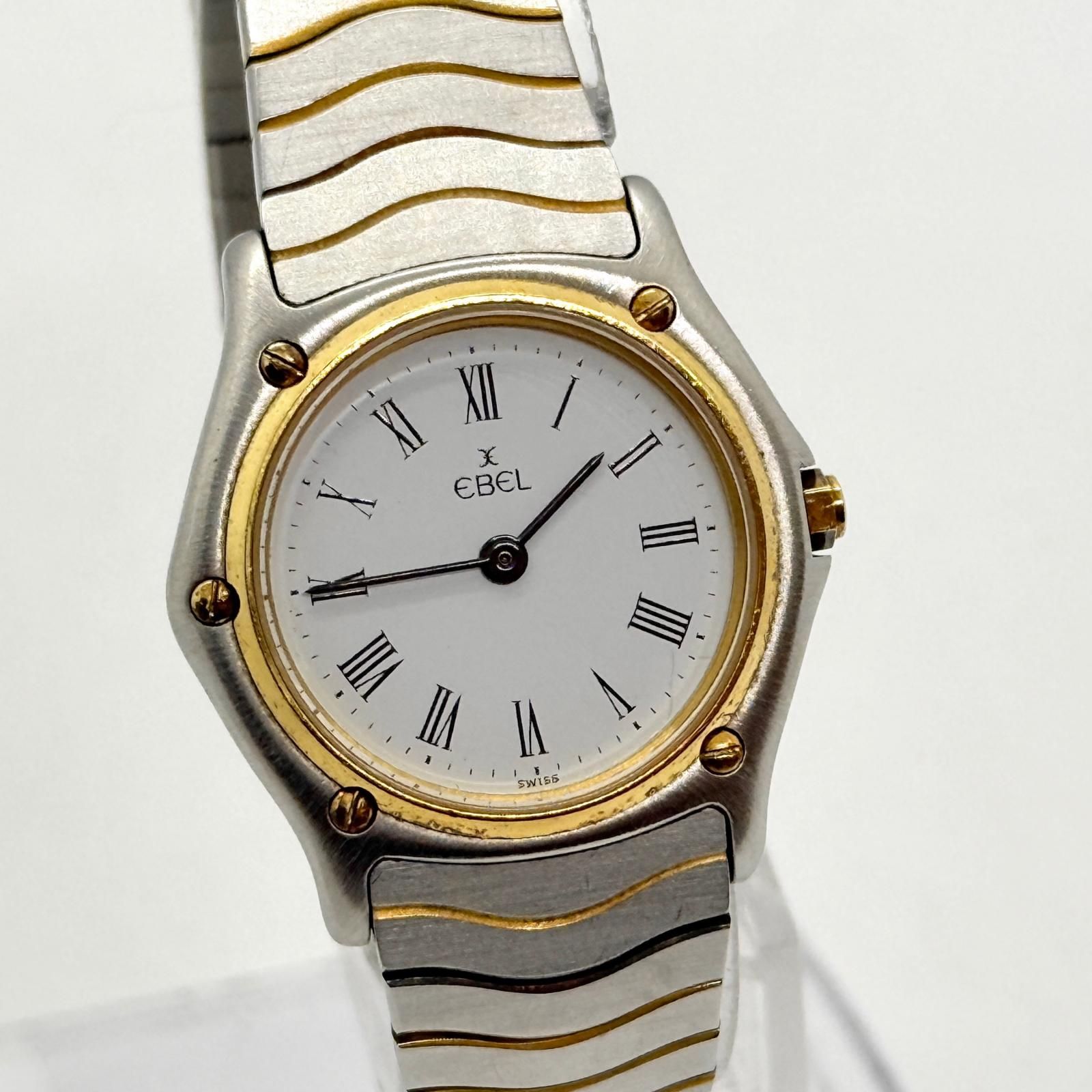 ✨美品✨EBEL✨エベル　レディース腕時計ベルト　181908 MJ176 EBEL エベル 19964 ホワイト QZ レディース 181908 YG 腕時計 訳あり