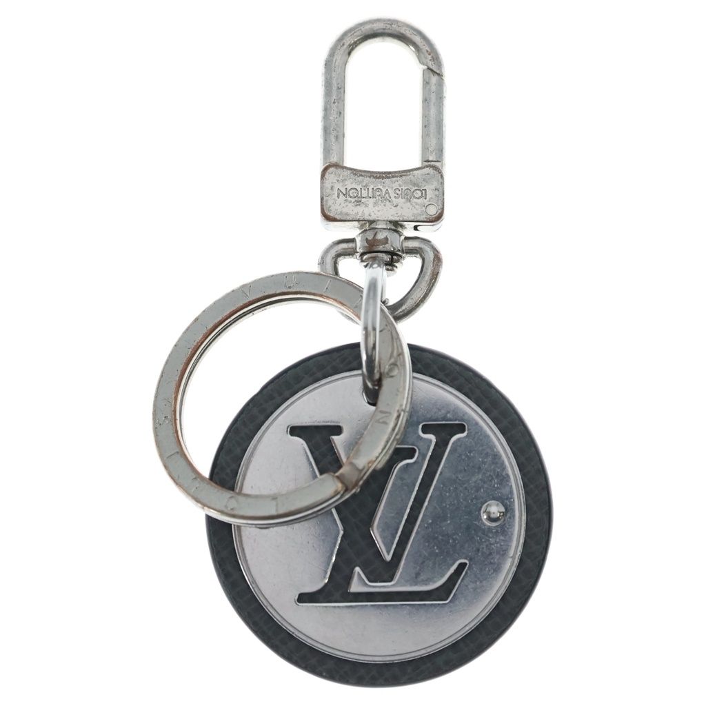 LOUIS VUITTON (ルイヴィトン) LV サークル バックチャーム キーホルダー シルバー