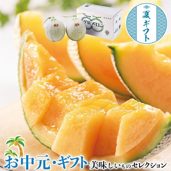 お中元 夏 ギフト プレゼント 北海道産 夕張 メロン 2玉 ｜約1.3kg×2玉｜ お取り寄せ グルメ 食品 贈物 御中元 ＜出荷期間＞7月初旬～7月下旬